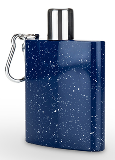 Flask, Blue Carabiner