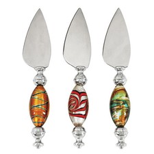 Cheese Knife, Glass, Swirl